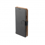 4smarts Premium Wallet Case URBAN - кожен калъф с поставка и отделение за кр. карта за Huawei P20 (черен)
