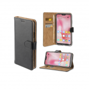4smarts Premium Wallet Case URBAN - кожен калъф с поставка и отделение за кр. карта за Huawei P20 Lite (черен) 1