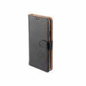 4smarts Premium Wallet Case URBAN - кожен калъф с поставка и отделение за кр. карта за Huawei P20 Lite (черен)