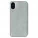 Krusell Broby 4 Card Slim Wallet Case - велурен калъф, тип портфейл за iPhone XS Max (сив) 2