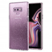 Spigen Liquid Crystal Glitter Case - тънък качествен термополиуретанов калъф за Samsung Galaxy Note 9 (прозрачен)  1