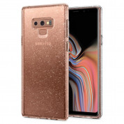 Spigen Liquid Crystal Glitter Case - тънък качествен термополиуретанов калъф за Samsung Galaxy Note 9 (прозрачен)  2