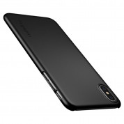 Spigen Thin Fit Case - качествен тънък матиран кейс за iPhone XS Max (черен) 2