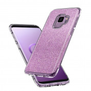Spigen Slim Armor Glitter Case - хибриден кейс с най-висока степен на защита за Samsung Galaxy S9 (розов) 2