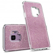 Spigen Slim Armor Glitter Case - хибриден кейс с най-висока степен на защита за Samsung Galaxy S9 (розов) 1
