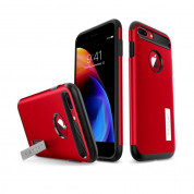 Spigen Slim Armor Case - хибриден кейс с поставка и най-висока степен на защита за iPhone 8 Plus, iPhone 7 Plus (червен) 1