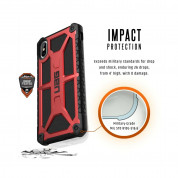 Urban Armor Gear Monarch Case - удароустойчив хибриден кейс за iPhone Xs Max (червен) 6