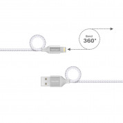 TeckNet P6010 Apple MFi Certified Lightning to USB Cable 10cm. - изключително здрав и качествен плетен Lightning кабел за iPhone, iPad, iPod с Lightning (10 см.) (сребрист) 2