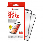 Displex Real Glass 10H Protector 3D Full Cover - калено стъклено защитно покритие за дисплея на iPhone 11, iPhone XR (черен-прозрачен)