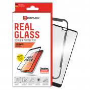 Displex Real Glass 10H Protector 3D Full Cover - калено стъклено защитно покритие за дисплея на Huawei P20 Pro (черен-прозрачен)