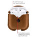 TwelveSouth AirSnap Leather Case - кожен калъф (ествествена кожа) за Apple AirPods и Apple AirPods 2 (кафяв) 2