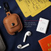 TwelveSouth AirSnap Leather Case - кожен калъф (ествествена кожа) за Apple AirPods и Apple AirPods 2 (кафяв) 8