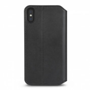 Moshi Overture Case - кожен/текстилен калъф, тип портфейл и поставка за iPhone XS Max (черен) 3