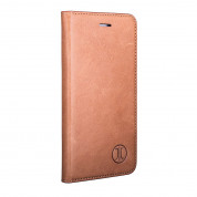 JT Berlin LeatherBook Tegel Case - хоризонтален кожен (естествена кожа) калъф тип портфейл за iPhone XS Max (кафяв) 2