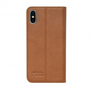 JT Berlin LeatherBook Tegel Case - хоризонтален кожен (естествена кожа) калъф тип портфейл за iPhone XS Max (кафяв) 1