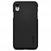 Spigen Thin Fit Case - качествен тънък матиран кейс за iPhone XR (черен) 2