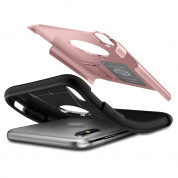 Spigen Slim Armor Case - хибриден кейс с поставка и най-висока степен на защита за iPhone XS Max (розов) 5