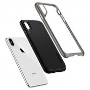 Spigen Neo Hybrid Case - хибриден кейс с висока степен на защита за iPhone XS Max (тъмносив)  6