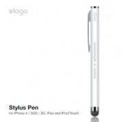 Elago Stylus Pen - писалка за iPhone, iPod, iPad, Samsung и мобилни устройства (бял)