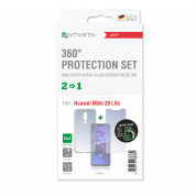 4smarts 360° Protection Set - тънък силиконов кейс и стъклено защитно покритие за дисплея на Huawei Mate 20 Lite (прозрачен) 3