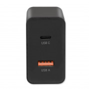 4smarts Travel Charger Set VoltPlug QC/PD 18W - захранване за ел. мрежа с USB-A изход и USB-C изход с адаптори за USA и UK стандарт (18W) (черен) 1