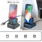 4smarts Charging Station uDock with Mfi certified Lightning cable grey/black 1
