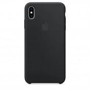 Apple Silicone Case - оригинален силиконов кейс за iPhone XS (черен)