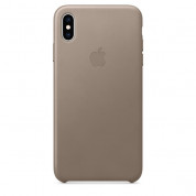 Apple iPhone Leather Case - оригинален кожен кейс (естествена кожа) за iPhone XS Max (светлокафяв)