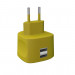 Kit Fresh 3.4A Wall Charger - захранване за ел. мрежа 3.4A с два USB изхода (жълт) 1