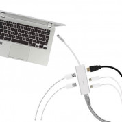 Macally UCDock 4K USB-C Multiport Hub - хъб за свързване от USB-C към HDMI, Ethernet, 2xUSB-C, 2xUSB-А 3.0 (сребрист) 4