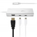 Macally UCDock 4K USB-C Multiport Hub - хъб за свързване от USB-C към HDMI, Ethernet, 2 x USB-C, 2 x USB 3.0 (сребрист) 3