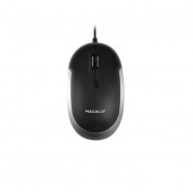 Macally DYNAMOUSE USB Optical Mouse - USB оптична мишка за PC и Mac (черен-сив) 3