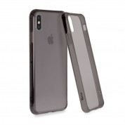 Torrii Glassy Case - силиконов (TPU) калъф със стъклен гръб за iPhone XS, iPhone X (черен)