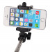 Разтегателен безжичен селфи стик с вграден Bluetooth бутон за снимки за мобилни телефони с Android и iOS (черен-розов) 3