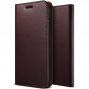 Verus Genuine Leather Diary Case - кожен калъф (естествена кожа), тип портфейл за iPhone XS Max (червен)