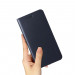Verus Genuine Leather Diary Case - кожен калъф (естествена кожа), тип портфейл за iPhone XS Max (тъмносин) 5