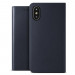 Verus Genuine Leather Diary Case - кожен калъф (естествена кожа), тип портфейл за iPhone XS Max (тъмносин) 3