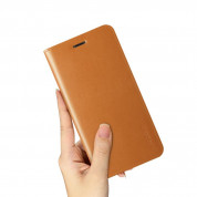 Verus Genuine Leather Diary Case - кожен калъф (естествена кожа), тип портфейл за iPhone XS Max (кафяв) 4