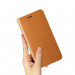 Verus Genuine Leather Diary Case - кожен калъф (естествена кожа), тип портфейл за iPhone XS Max (кафяв) 5
