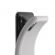 Verus Single Fit Label Case - хибриден удароустойчив кейс за iPhone XS Max (сив) 2