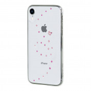 Bling My Thing Papillon Rose Sparkles Swarovski - поликарбонатов кейс с кристали Сваровски за iPhone XR (прозрачен) 1