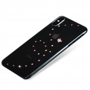 Bling My Thing Papillon Rose Sparkles Swarovski - поликарбонатов кейс с кристали Сваровски за iPhone XS Max (прозрачен) 1
