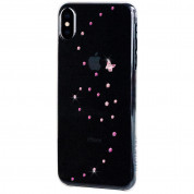 Bling My Thing Papillon Rose Sparkles Swarovski - поликарбонатов кейс с кристали Сваровски за iPhone XS Max (прозрачен)