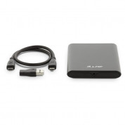 LMP USB-C HDD/SSD Aluminum Enclosure - външна кутия с USB-C за 2.5 инчови HDD/SSD дискове (черен)