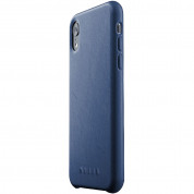 Mujjo Leather Case - кожен (естествена кожа) кейс за iPhone XR (син)