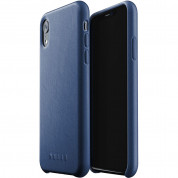 Mujjo Leather Case - кожен (естествена кожа) кейс за iPhone XR (син) 1