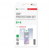 4smarts 360° Protection Set - тънък силиконов кейс и стъклено защитно покритие за дисплея на OnePlus 6T (прозрачен) 3