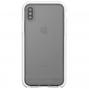 Tech21 Evo Check Case - хибриден кейс с висока защита за iPhone XS, iPhone X (бял-прозрачен) 8