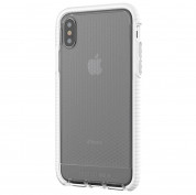 Tech21 Evo Check Case - хибриден кейс с висока защита за iPhone XS, iPhone X (бял-прозрачен) 1