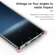 Baseus Safety Airbags Case - силиконов TPU калъф с най-висока степен на защита за Samung Galaxy Note 9 (прозрачен) 5